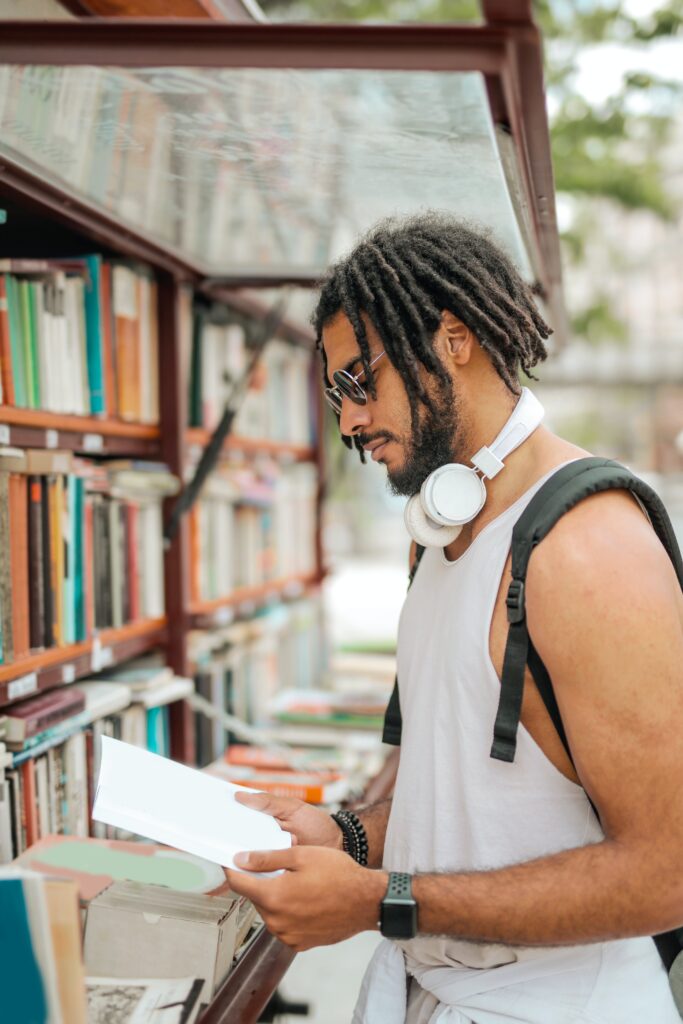 A homebound nomad reading books