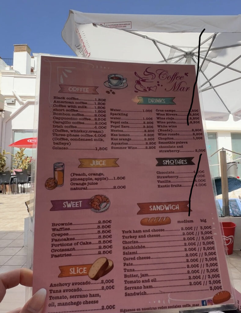 budgetfriendly cafe in nerja